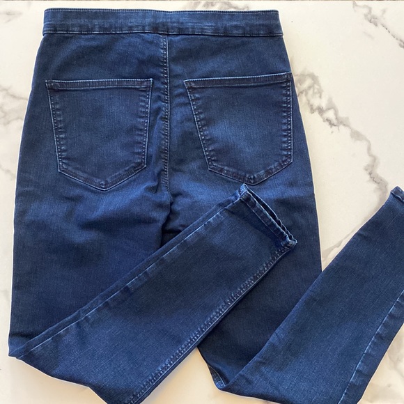 NWOT Topshop Joni High Rise Super Skinny Denim Indigo Blue Jeans Jegging US 10 - Picture 8 of 10